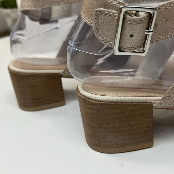 Kelsi Dagger Brooklyn Tan Gold Mayfair Heeled Ankle Strap Sandals 6.5 - Picture 7 of 11